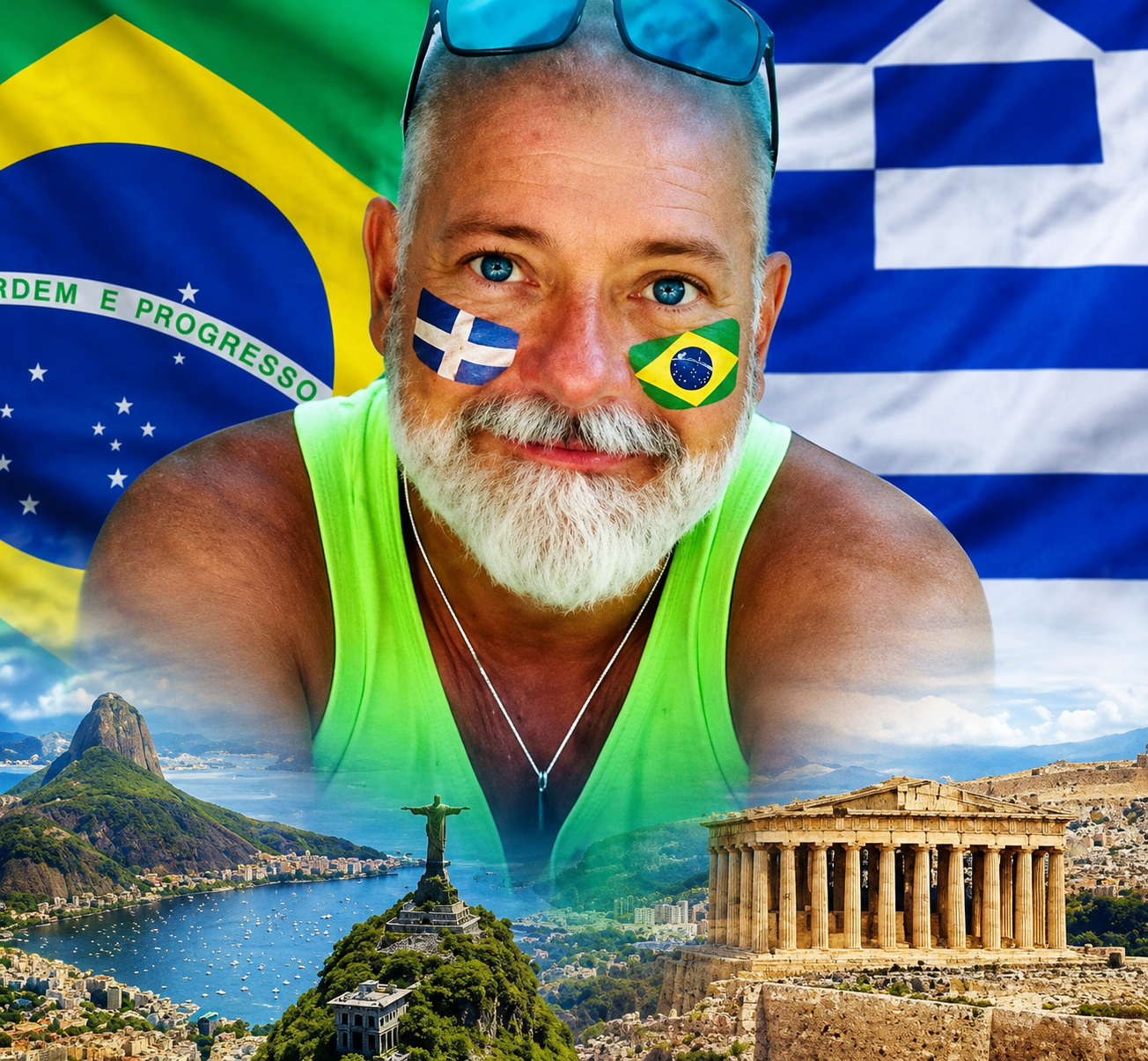 Carlos Adriano, guia de turismo brasileiro em Atenas, Grécia